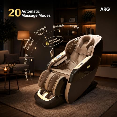 Image of ARG Healthcare S-10 3D Massage Chair | 130cm SL Track | Zero Gravity Full Body Massage Chair | Body Scan | 40 Airbags | Heat Therapy | Bluetooth Speaker | Voice Control | 2-Year Warranty
