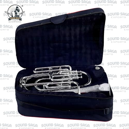 SoundSaga Sound Saga® Euphonium 4 Valve Bb Pitch Including Carry Case & Mouthpiece (Silver) - Thumbnail 5