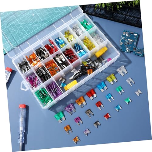 Kit de fusibles para automóvil Amosfun, 1 juego con probador y extractor de fusibles para autos, RV y embarcaciones, incluye probador de circuitos miniatura 6