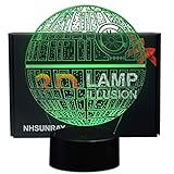 EFECTO VISION 3D: especialmente en la oscuridad, la emoción de la visión será fuerte! Efectos luminosos únicos increíble iluminación óptica Home Decor lámpara