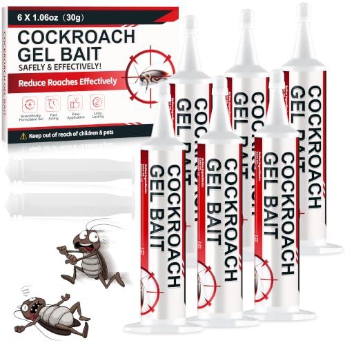 6 Stück 30g Anwendungsfertiges Kakerlaken Fänger Gel für Innen & Außen Überwachung von Schaben Sicher für Kinder & Haustiere