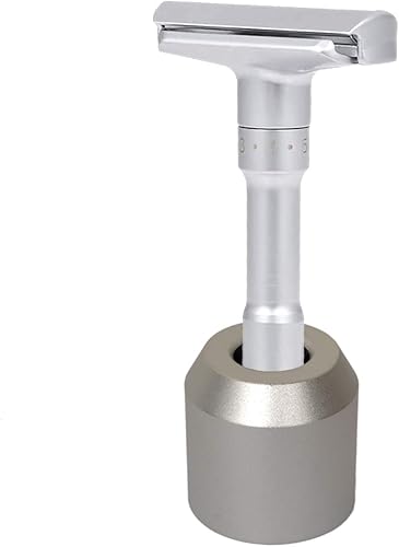 Miniatura 5 de Soporte de maquinilla de afeitar de seguridad para hombre Soporte de pluma de escritorio de aleación de aluminio Soporte de pluma de afeitar para