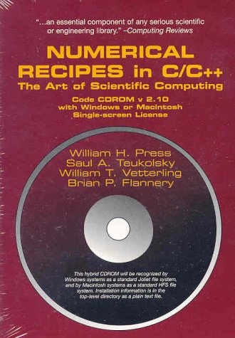Numerical Recipes Source Code in C and C++ CD ROM with Windows or Macintosh Single-Screen License: The Art of Scientific Computing