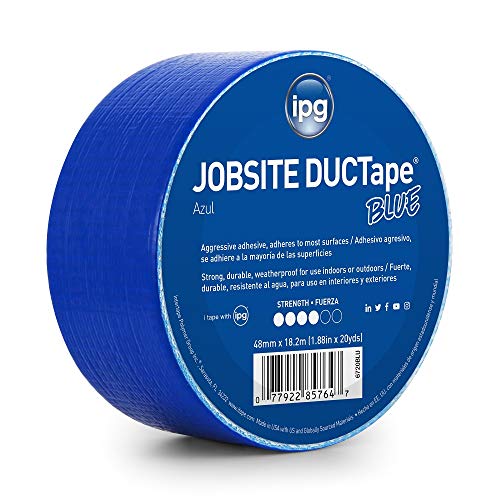 Image of IPG 6720BLU JobSite DUCTape, Colored Duct Tape, 1.88 inch x 20 yd, Blue (Single Roll)