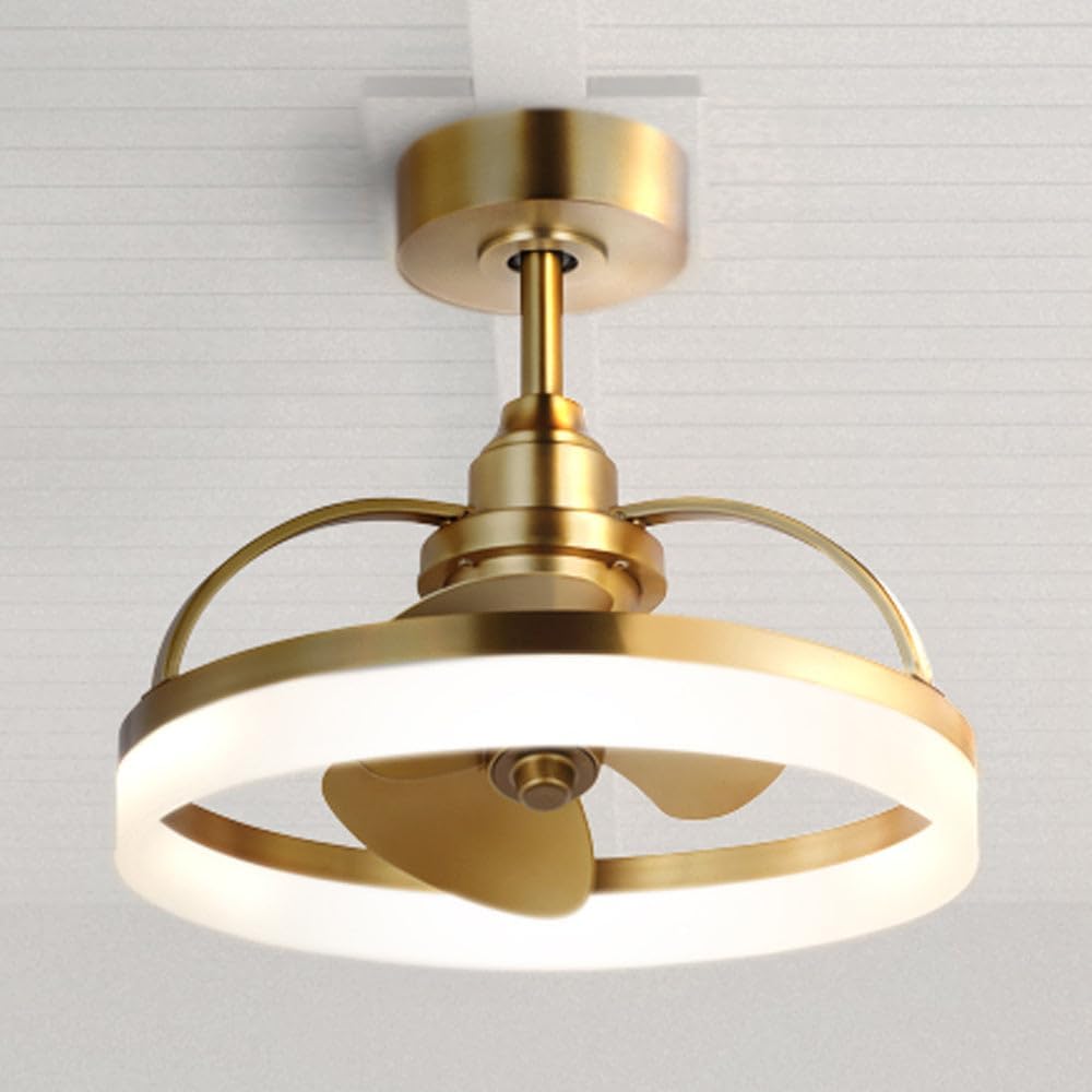 Urban Ambiance Luxury Glam Ceiling Fan, Medium Size: 8''H x 19.75''W, with Cosmopolitan Style Elements, Brushed Bronze Finish, UHP9540 from the Wishek Collection
