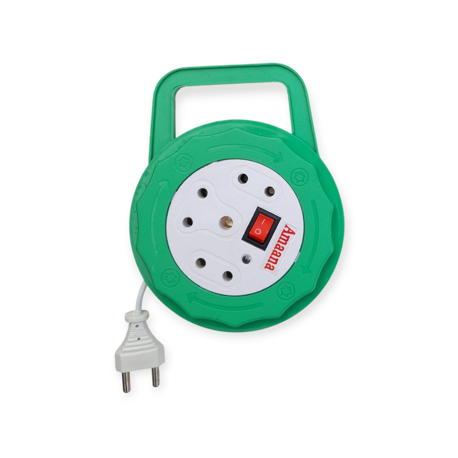 AMAANA 3 Socket Electrical, Wall Mount, Travel Extension Board | 220 Volts 700 Watt Capacity | ON/Off Switch & Indicator | 2.5 Meter Copper Wire | Flex Box for Home Office and Shop Use (Green)-image-14