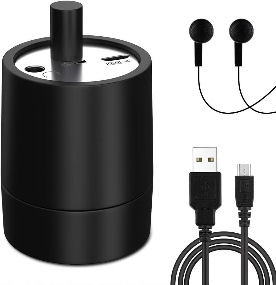 Sanyipace Spy Ear, Wall Sound, Wiretap Device, Audio Listening Amplifier, Bug Wall Listening Device Suitable for Wood, Wall, Door, Window, Steel Plate and Other Items-Black