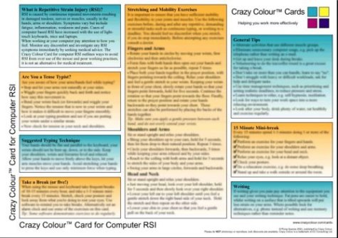 Crazy Colour Quick Reference Card for Computer RSI