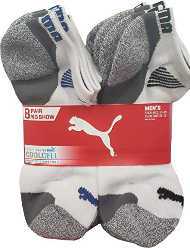 Puma Men's Low Cut, White/Navy, Shoe: 6-12