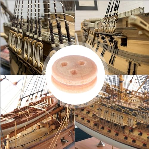 Genérico Kit De Polea De Modelo De De Madera -, 0,31 Pulgadas De Precisión, Velero, Velero De Bricolaje | Accesorio De Aparejo para Construcción De Maquetas, Manualidades, Proyectos De Pasatiempos - imagen 4