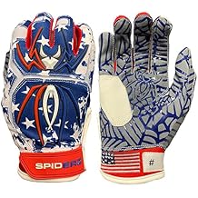 Spiderz Adult Hybrid Batting Gloves Pair-XXL-USA Flag