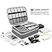 Electronics Travel Organizer, Jelly Comb Electronics Cable Organizer Bag Double Layer Travel Cable Storage Bag for Cables, Laptop Charger, Tablet (Up to 11'') and More-Thick Large(Grey)