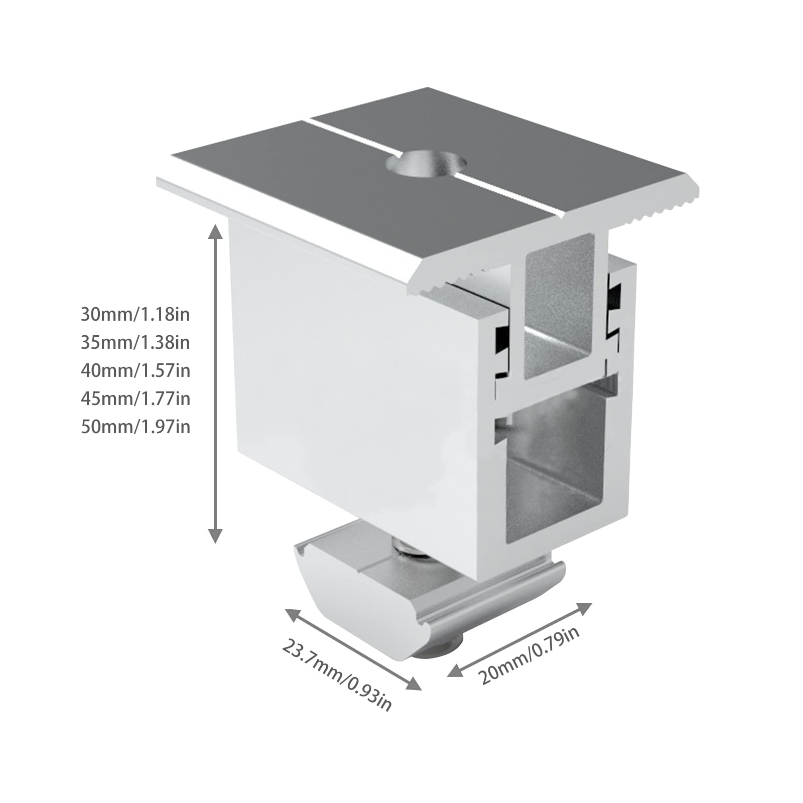 Snapklik.com : Copgge Adjustable Solar Panel Mount Bracket Middle Clamp ...