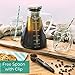 Cold Brew Coffee Maker and Tea Maker - Large 1.5L/50oz - Bonus Spoon - Glass Loose Leaf Iced Tea Infuser & Ultra Fine Double Mesh Stainless Steel Filter, Dishwasher Safe, Coffee Fresh For 2 Weeks