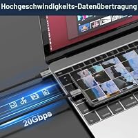 AXFEE USB C Verlängerung Kabel 2M, USB 3.2 Typ C Stecker auf Stecker Kabel – Ansicht 2