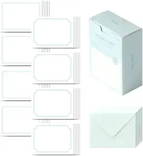 モノライク メッセージカード ミニカード ブランクミント Message card Blank Mint - 40枚封筒20枚セットミニサイズデザイン文具お祝いの