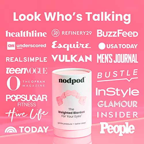 Nodpod Gentle Pressure Sleep Mask | Patented Light Blocking Design For Sleeping, Travel & Relaxation | Bead Filled, Machine Washable, Bpa Free Eye Pillow (Blush Pink) #TOP6
