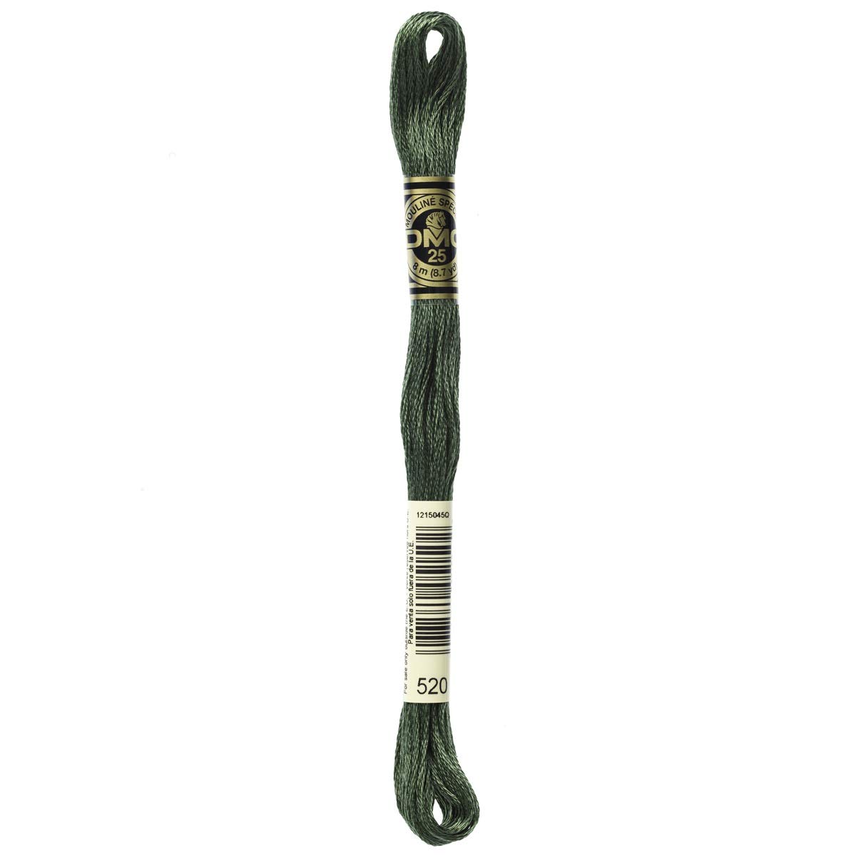 DMC Embroidery Floss Mouline Stranded Cotton Thread for Hand Embroidery and Sewing - Colour No: 520-3 x 8m Skeins โ image 1