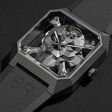 Bell & Ross BR 01 Cyber Skull Limited Edition Watch BR01-CSK-CESRB,Black