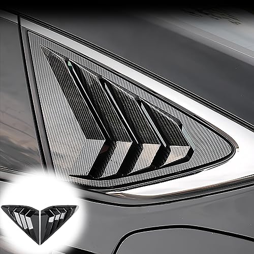 MUXEE for Honda Accord 2023 2024 2PCS Rear Side Window Louvers Air Vent Scoop Shades Cover Blinds Trim - ABS Carbon Fiber Sport Upgrade Trims Interior Accessories.