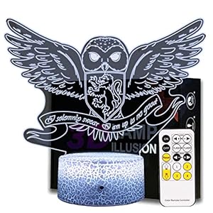 Hedwig Owl Night Light, Potter Gifts for Kids, Christmas Niglt Light for Harry Fans (Hedwig)