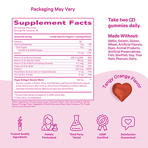 Pink Stork Pregnancy Glow Gummies: Pregnancy Acne Support, Prenatal Collagen Gummy Vitamin, Biotin, Vitamin C, & Zinc, Hormonal Acne Support, Skin Elasticity, Women-Owned, 60 Tangy Orange Gummies #TOP1