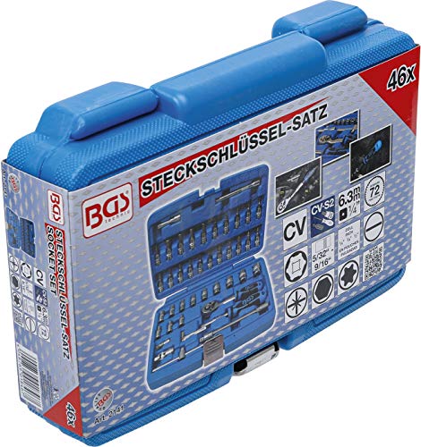 Steckschlüsselsatz BGS 2141, 46-teilig mit Kunststoffkoffer