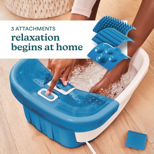 HoMedics Bubble Bliss Deluxe Foot Spa, Relaxing Bubble Foot Bath with Heat, Massage Nodes & 3 Pedicure Attachments, Removable Splash Guard, Toe-Touch Controls by Homedics - Image 5