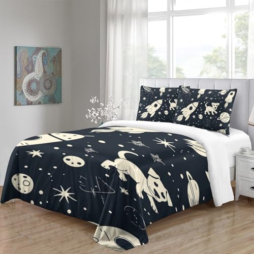 Parure de lit chien 5 impression 3D en microfibre 140x200cm pour enfant