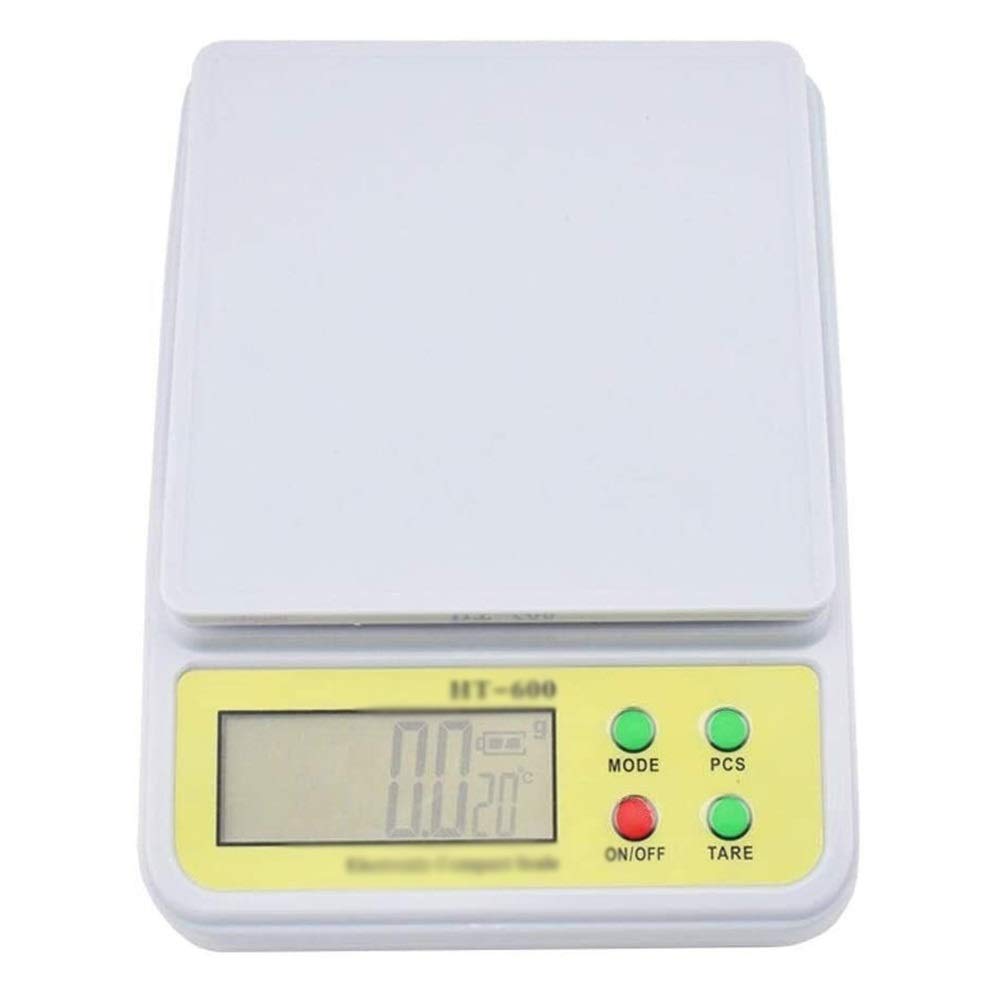 HPTHLY Electronic Scales Digital Kitchen Scale,Electronic Scales 5kg 1g LCD Backlit Tare Function Touch Button Multifunction Count Weighing Electronic Scales for Food