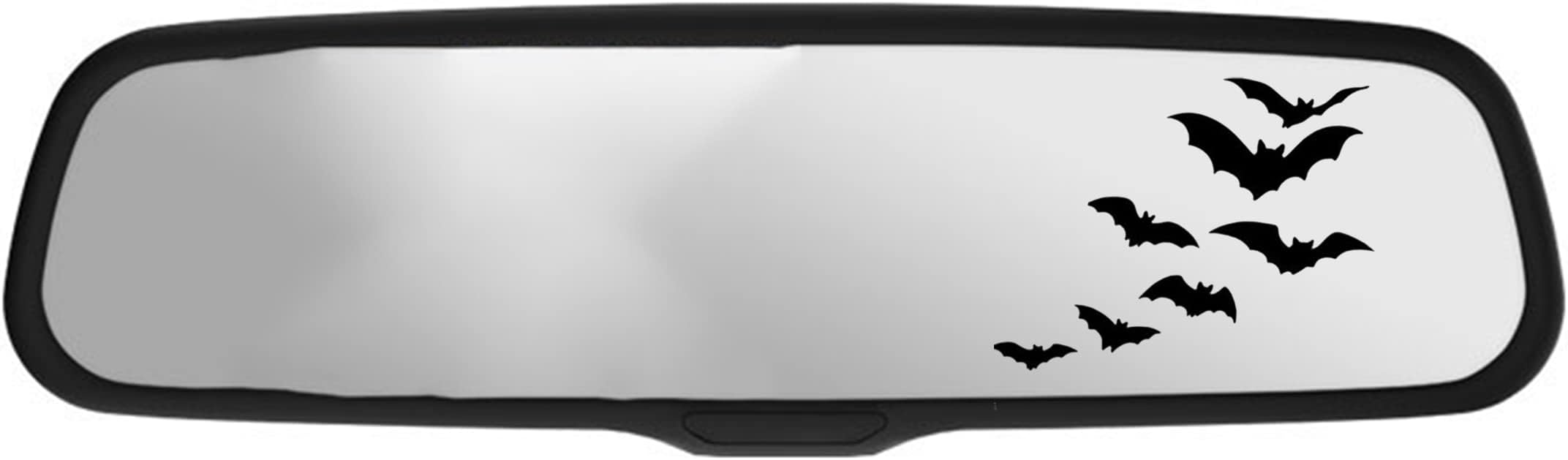 Halloween Bat Durable 1.8 inch Rear View Mirror Sticker – Weatherproof Vinyl Decal for Cars, Trucks & Motorcycles