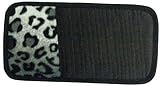 Snow Grey Leopard Animal Print 10 CD/DVD Car Visor Organizer