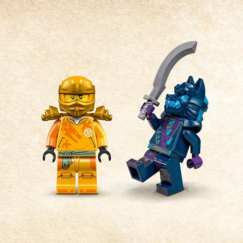 NINJAGO Attacco del Rising Dragon di Arin, Giochi d'Azione per Bambini e Bambine da 6 Anni in su, Action Figure di Drago Giocattolo da Costruire con 2 Minifigure e Spade Ninja 71803 - Lego - Immagine 4