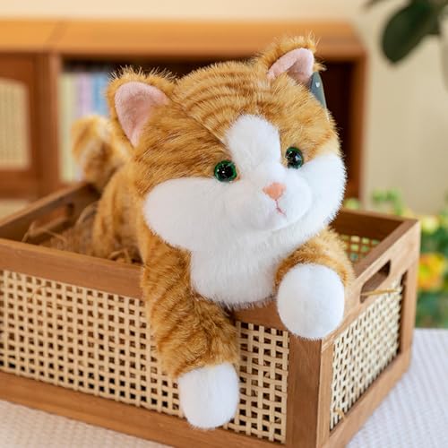 19 inch 3 lbs Cat Weighted Stuffed Animals, Realistic Weighted Cat Stuffed Animal, Sensory Comfort Plush Throw Pillow, Soft Kawaii Kitty Plush Toy Gift for Adults Kids Youth by YOUBLEK - Used condition - Image 3