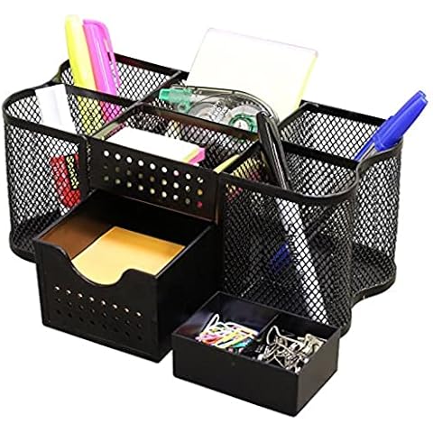 DecoBros Desk Supplies Organiser Caddy Black Cover