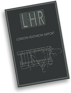 Modern Poster of London Heathrow Airport Runway | 11x17 12x18 16x24 24x36 Unframed Wall Art | Minimal Traveler Print for Gift | Minimalist Home Office Decor