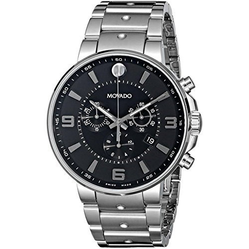 Movado Reloj de hombre cuarzo cronógrafo correa de acero caja de 0606759