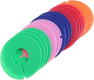 Cabilock 20pcs Hangers Clothes Rack Round Clothes Size Buckles Hanger Size Buckles Clothing Divider