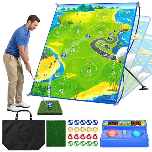 HopeRock Electronic Golf Chipping Game Set with Target Mat