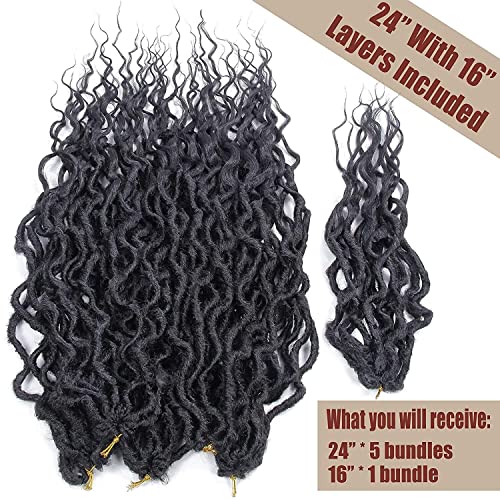 Suyiirl Faux Locs Crochet Braid Hair Bohemian Locs 24 Inches Synthetic Dreads Ombre Braiding Hair Afro Dreadlock #TOP2