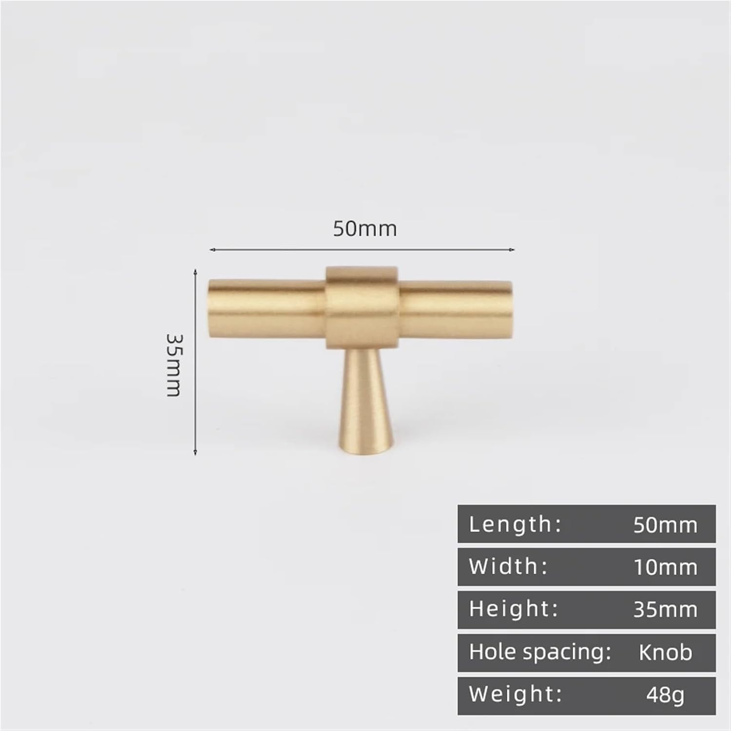 Brushed Nickel T-Bar Kitchen Cabinet Chrome Handle Solid Brass 265mm Long 1Pcs(8873-160-PVD)