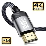 [page_title]-sweguard 4K HDMI Kabel 3Meter, HDMI 2.0 auf HDMI Kabel 4K@60Hz 18Gbps Nylon Geflechtkabel, vergoldete Anschlüsse mit Ethernet/Audio Rückkanal, kompatibel Video 4K UHD 2160p,HD 1080p, Xbox PS4 (grau)