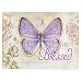 Botanic Butterfly Blessings "Blessed" Glass Cutting Board / Trivet (Large: 15 3/4 x 11 7/8)