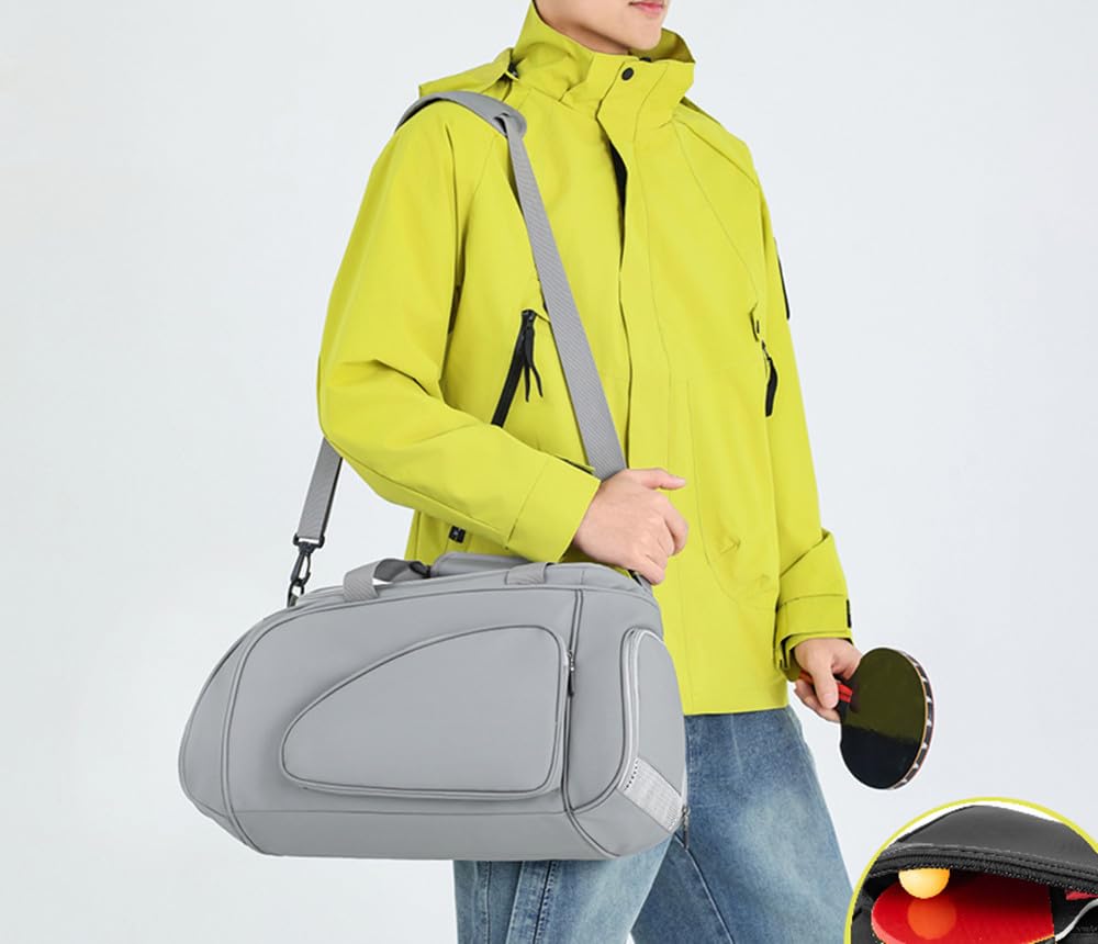 Borsa sportiva di grande capacità con cinghia regolabile, per pagaia da ping pong, con scomparto per scarpe
