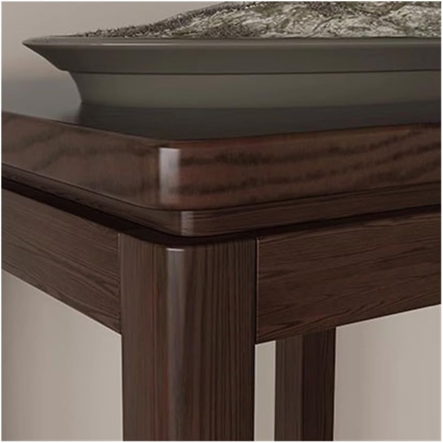 Plant Shelf, Simple Double Chinese Wood Bonsai Display Stand, Plant Rack for Living Room Balcony Gardening(Small)