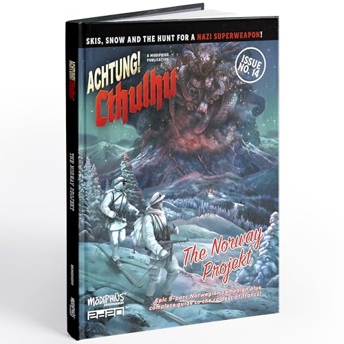 Modiphius Entertainment: Achtung! Cthulhu - The Norway Projekt - Libro di giochi di ruolo con copertina rigida supplementare, campagna in 3 parti, nuovo culto e contenuti, Atomic Horror