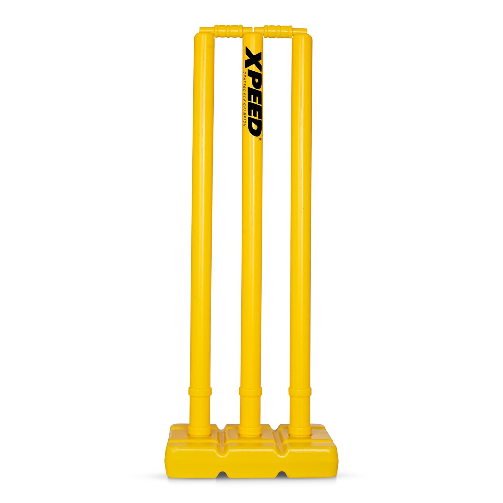 Xpeed XP2201 Plastic Stump Set (Yellow) | Heavy PVC Material, Lightweight & Portable, Sturdy Base Support, 3 Stumps with Bails, Indoor & Outdoor Use-image-20