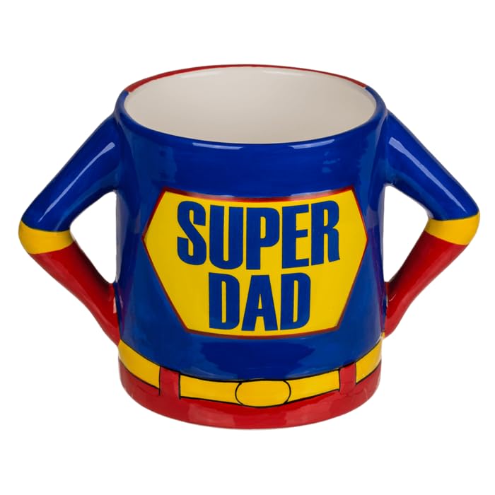 BLUECHOLON Tasse petit-déjeuner, tasse en céramique Maman, Papa, Papa, Super Mama (Super Dad)