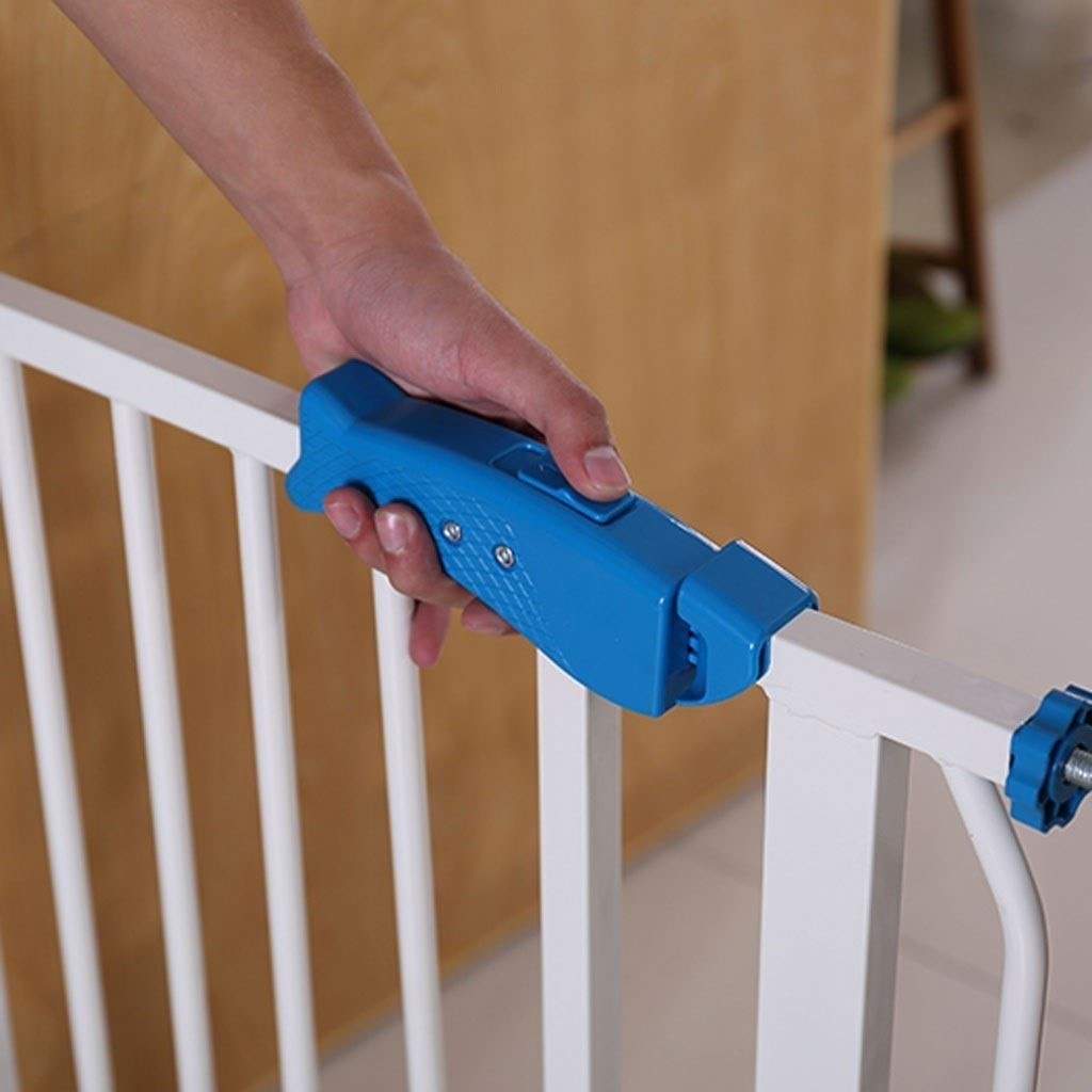 Pet Imparare a Gates Di Sicurezza Pressione Fit Metallo Porta Di Sicurezza Bianca per Porte Scale Allungabili Staircase-Balaustro/High 72Cm/65-72Cm