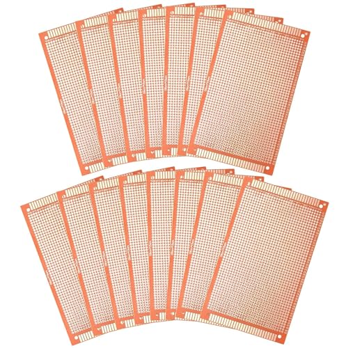 Towviy 15PCS Cartes de Circuits Imprimés PCB Prototype Circuit Imprimé Prototype Circuit Imprimé Universel Circuit Imprimé Simple Face pour Électronique, Bricolage, Laboratoire, Bureau